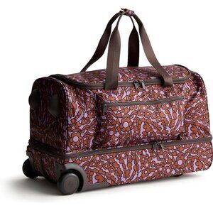 Vera Bradley NEW Adair Rolling Duffel Bag Garden Lavender Frost Ripstop